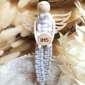 Pamiątka Pierwszej Komunii dla chłopca - Anioł Stróż w formie zawieszki lub magnesu